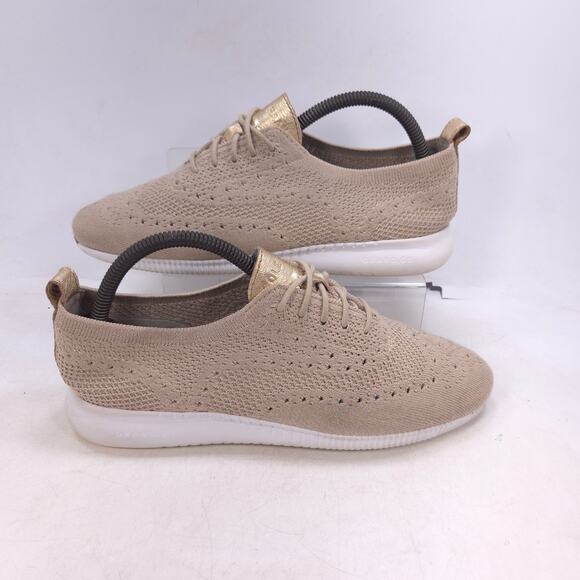Cole Haan 2.ZeroGrand Lace Up Casual Oxford Shoe Womens Size 8 W11154 Tan - Picture 6 of 10